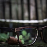 Wayfarer Style Wood Optical Glasses Frame, Large