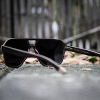 Aviator Square, Ebony Wood Sunglasses