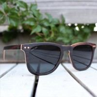 Square Wayfarer Ebony Wood Sunglasses