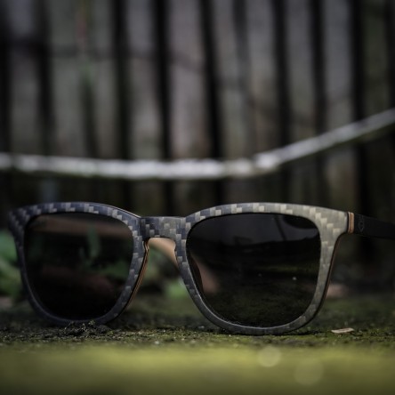 Square Wayfarer CARBON Wood Sunglasses