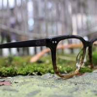 Acetate and Wood Square Wayfarer Sunglasses Light Lenses
