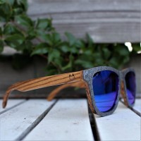 Stone and Wood Wayfarer Sunglasses Original, Blue Mirrored