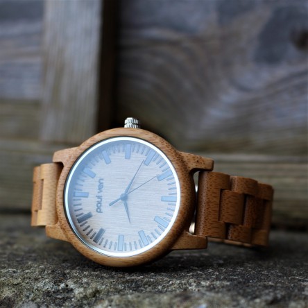 Liberty Wood Watch - Bamboo Wood Watch With Full Wooden Strap