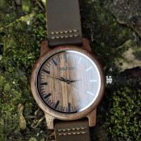 Liberty Wood Watch - Walnut Wood Watch, Walnut Dial, With Full Wooden Strap